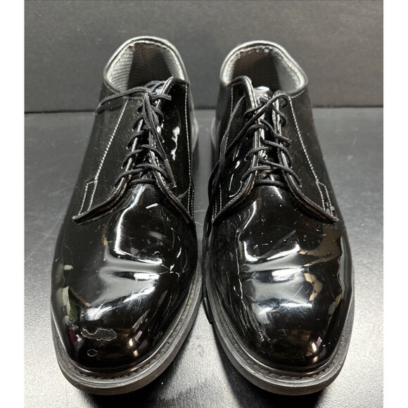 Bates Uniform Oxford Shoes High Gloss Vibram Outsole SIZE 10D - Picture 1 of 4